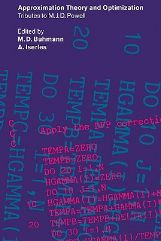 Knjiga Approximation Theory and Optimization M. D. BuhmannA. Iserles