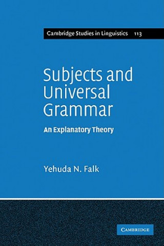 Książka Subjects and Universal Grammar Yehuda N. Falk