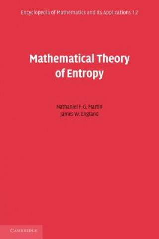 Książka Mathematical Theory of Entropy Nathaniel F. G. MartinJames W. England