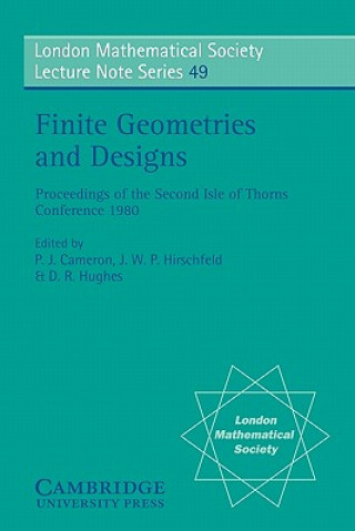 Könyv Finite Geometries and Designs P. J. CameronJ. W. P. HirschfeldD. R. Hughes