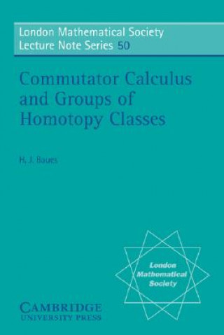 Kniha Commutator Calculus and Groups of Homotopy Classes Hans Joachim Baues