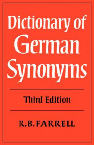 Книга Dictionary of German Synonyms R. B. Farrell