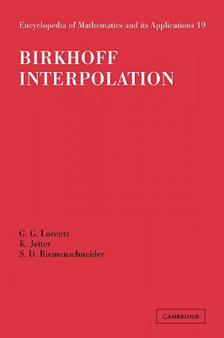 Libro Birkhoff Interpolation G. G. LorentzK. JetterS. D. Riemenschneider