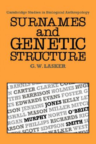 Könyv Surnames and Genetic Structure Gabriel Ward Lasker