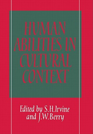 Carte Human Abilities in Cultural Context S. H. IrvineJ. W. Berry