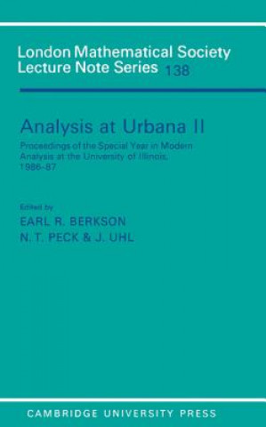 Книга Analysis at Urbana: Volume 2, Analysis in Abstract Spaces Earl R. BerksonN. Tenney PeckJ. Jerry Uhl