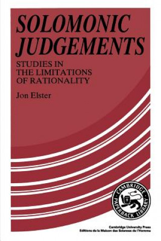 Βιβλίο Solomonic Judgements Jon Elster