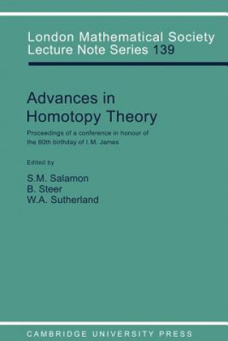 Книга Advances in Homotopy Theory S. SalamonB. SteerW. Sutherland