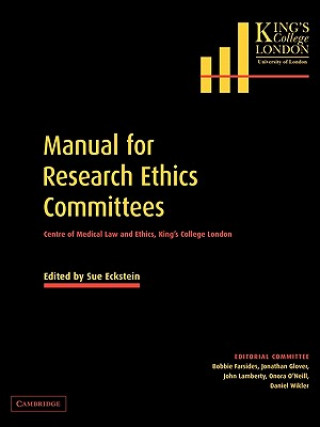 Kniha Manual for Research Ethics Committees Sue Eckstein