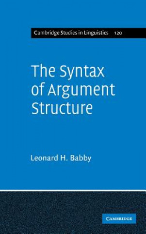 Kniha Syntax of Argument Structure Leonard H. Babby