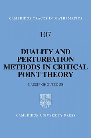 Kniha Duality and Perturbation Methods in Critical Point Theory N. Ghoussoub
