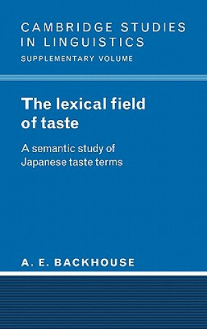 Kniha Lexical Field of Taste Backhouse