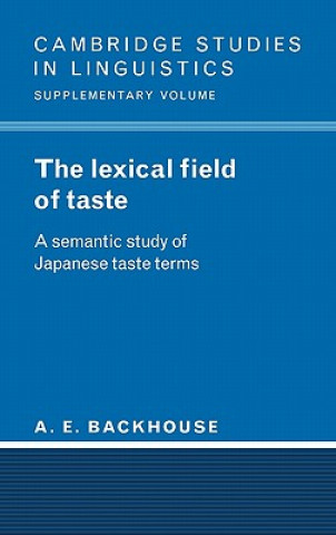 Knjiga Lexical Field of Taste Backhouse