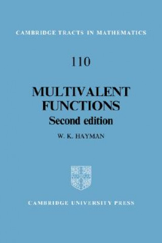 Könyv Multivalent Functions W. K. (University of London) Hayman