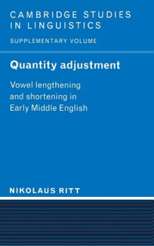 Könyv Quantity Adjustment Nikolaus Ritt
