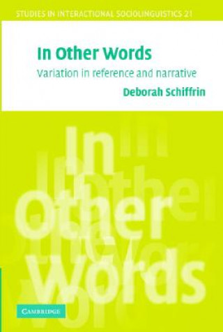 Carte In Other Words Deborah Schiffrin