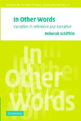 Kniha In Other Words Deborah Schiffrin