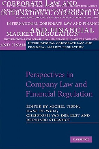 Livre Perspectives in Company Law and Financial Regulation Michel TisonHans De WulfChristoph Van der ElstReinhard Steennot