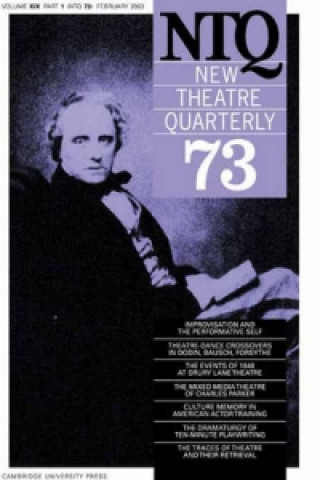 Kniha New Theatre Quarterly 73: Volume 19, Part 1 Simon TrusslerClive Barker