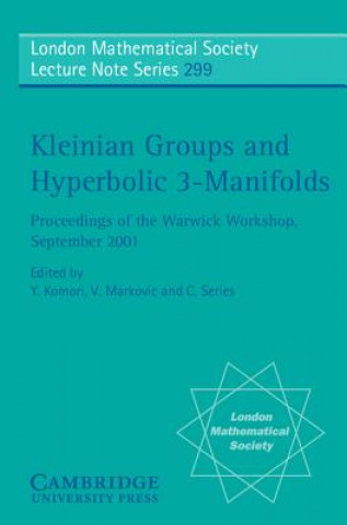 Könyv Kleinian Groups and Hyperbolic 3-Manifolds Y. KomoriV. MarkovicC. Series