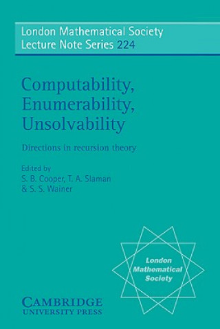 Książka Computability, Enumerability, Unsolvability S. B. Cooper