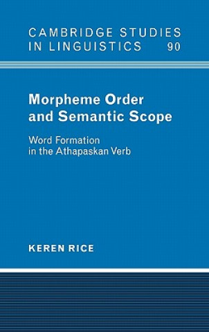 Książka Morpheme Order and Semantic Scope Keren (University of Toronto) Rice