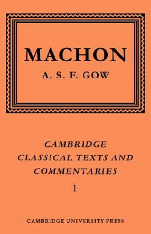 Kniha Machon: The Fragments MachonA. S. F. Gow
