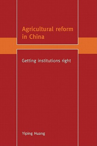 Book Agricultural Reform in China Yiping Huang