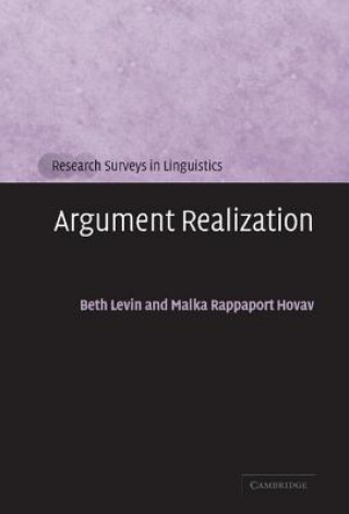 Book Argument Realization Beth LevinMalka Rappaport Hovav