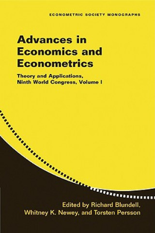 Könyv Advances in Economics and Econometrics Richard BlundellWhitney K. NeweyTorsten Persson