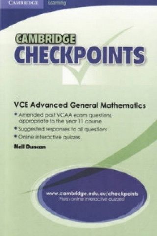 Kniha Cambridge Checkpoints VCE Advanced General Maths Units 1 and 2 Neil Duncan