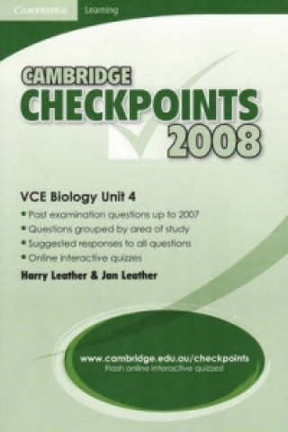 Książka Cambridge Checkpoints VCE Biology Unit 4 2008 Harry LeatherJan Leather