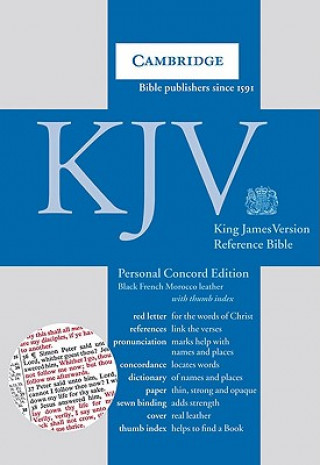 Книга KJV Personal Concord Reference Bible, Black French Morocco Leather, Thumb Index, Red-letter Text, KJ463:XRI black French Morocco leather, thumb indexe Baker Publishing Group