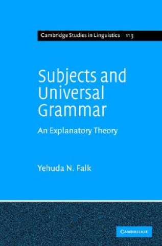 Buch Subjects and Universal Grammar Yehuda N. Falk