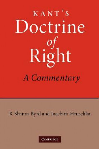 Könyv Kant's Doctrine of Right B. Sharon ByrdJoachim Hruschka