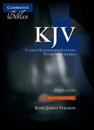 Книга KJV Cameo Reference Bible with Apocrypha, Black Calfskin Leather, Red-letter Text, KJ455:XRA Black Calfskin Leather 