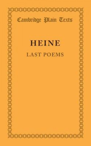 Carte Last Poems Heinrich Heine