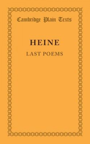 Book Last Poems Heinrich Heine