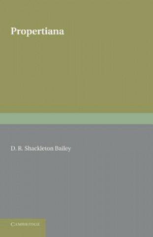 Knjiga Propertiana D.R. Shackleton Bailey