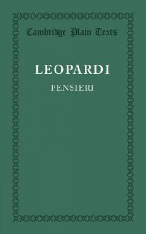 Könyv Pensieri Giacomo Leopardi