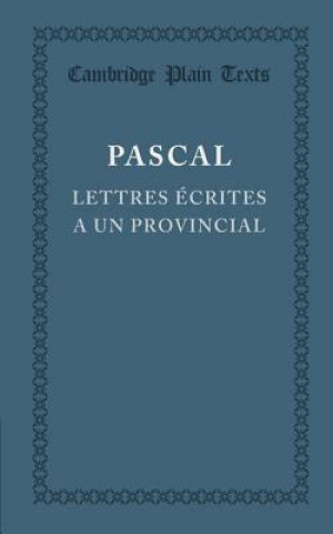 Kniha Lettres ecrites a un provincial Pascal Blaise