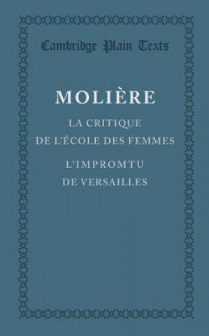Könyv La critique de l'ecole des femmes Moli