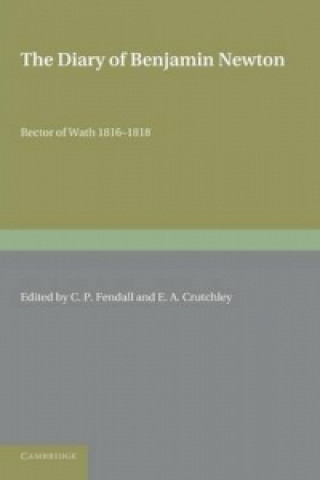 Książka Diary of Benjamin Newton C. P. FendallE. A. Crutchley