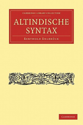 Kniha Altindische Syntax Berthold Delbrück