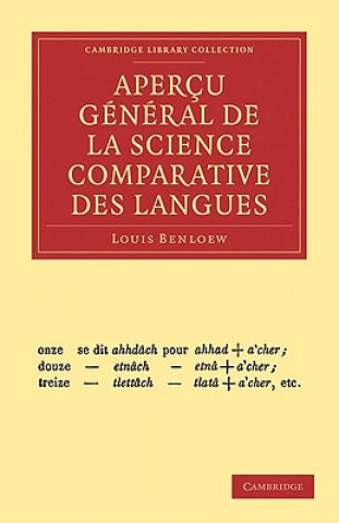 Kniha Apercu general de la science comparative des langues Louis Benloew