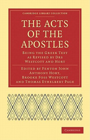 Książka Acts of the Apostles Fenton John Anthony HortBrooke Foss WestcottThomas Ethelbert Page