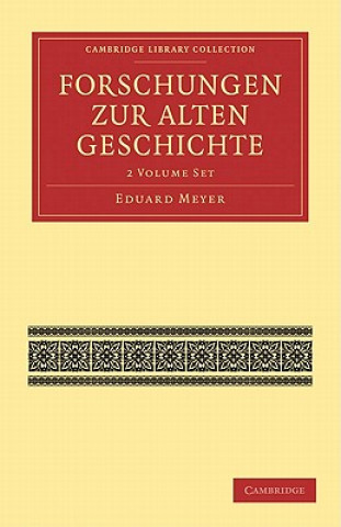 Könyv Forschungen zur Alten Geschichte 2 Volume Paperback Set Eduard Meyer