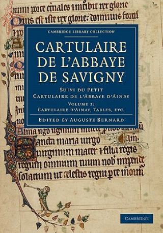 Carte Cartulaire de l'Abbaye de Savigny Auguste Bernard