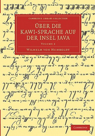 Kniha UEber die Kawi-sprache auf der Insel Java Wilhelm von Humboldt