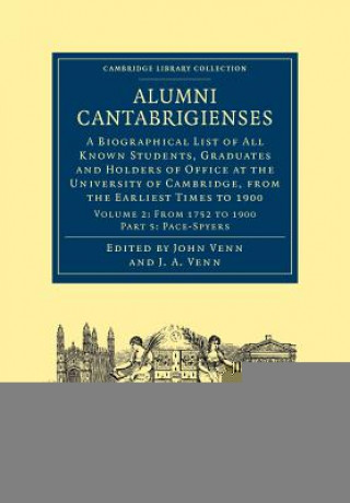 Книга Alumni Cantabrigienses John VennJohn Archibald Venn